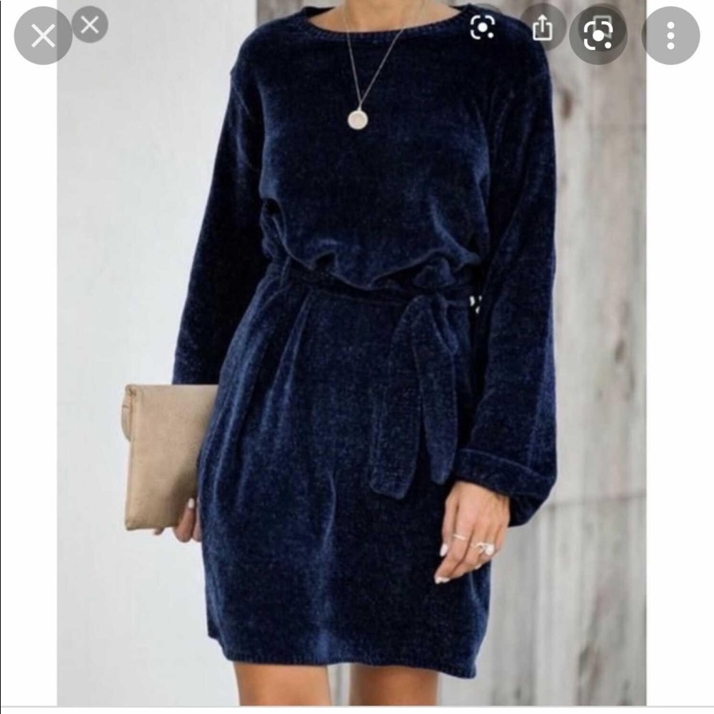 Blue Sweater Dress